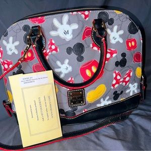 Dooney and Bourke Satchel Bag Mickey Mania (body parts) - medium